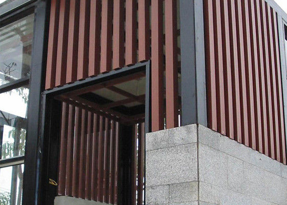 Harga yang bagus Aluminium WPC Dekorasi Panel dinding tabung WPC Panel kayu Slat on line