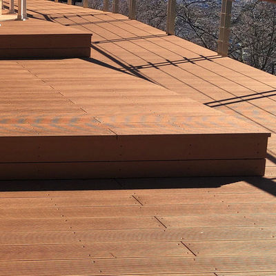 Harga yang bagus Komposit WPC Decking Panel Bahan tahan slip Dan ramah lingkungan on line