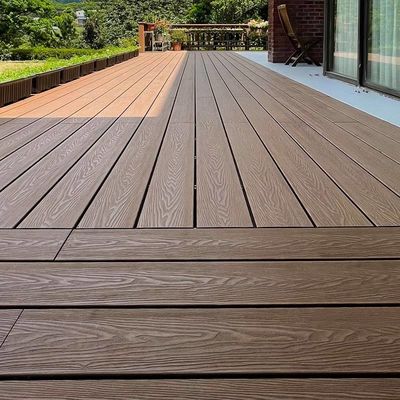 Harga yang bagus Balkon 3D Komposit Decking Mudah Pemasangan Panel 3D WPC Luar Ruang on line