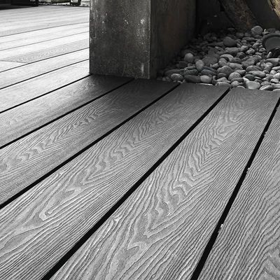 Harga yang bagus Balkon WPC 3D Papan Profil Hollow Kayu Plastik Komposit Decking Produsen on line