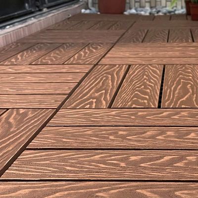 Harga yang bagus Kayu keras untuk tempat tinggal Patio Interlocking Tiles Rootproof Kayu lantai on line