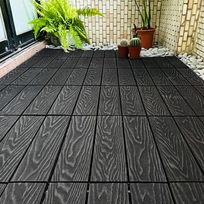 Harga yang bagus Kayu WPC Komposit Decking Tile Rotproof Interlocking Kayu on line