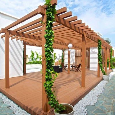 Harga yang bagus Pergola Plastik Komposit Kayu Disesuaikan WPC Low Maintenance on line