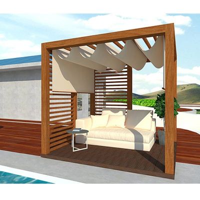Harga yang bagus Customized WPC Pergola Kayu Plastik Komposit Dek Pergola ringan on line