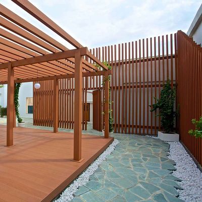 Harga yang bagus Outdoor WPC Pergola Rotproof Komposit Patio Kayu Pergola on line