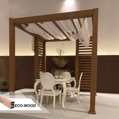 Harga yang bagus Pergola Komersial WPC Komposit Kayu Luar Pergola Rotproof on line